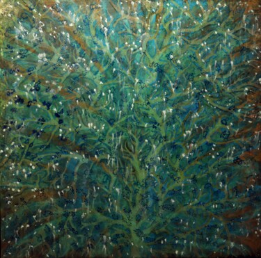 Painting titled "Lucioles" by Olivier Julia, Original Artwork, Pigments