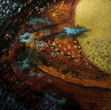 Peinture intitulée "L'or des étoiles" par Olivier Julia, Œuvre d'art originale, Pigments