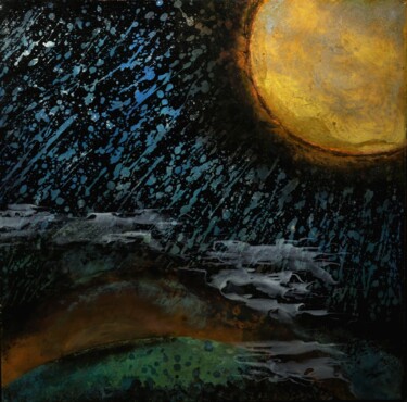 Pittura intitolato "Sister Moon" da Olivier Julia, Opera d'arte originale, pigmenti
