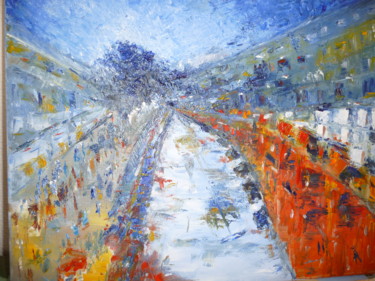 Peinture intitulée "Montmartre" par Olivier Lamiot, Œuvre d'art originale