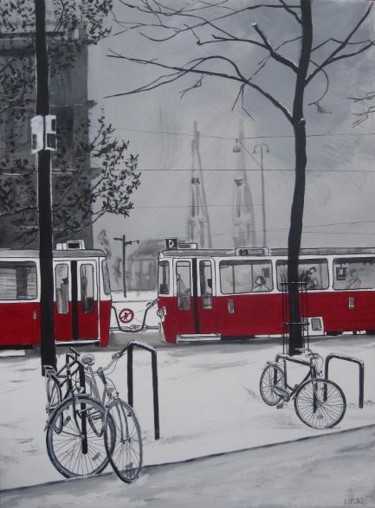 Peinture intitulée "tram" par Olivier Laplace, Œuvre d'art originale