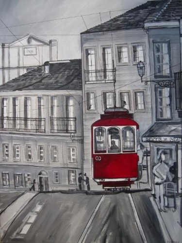 Peinture intitulée "tram 2" par Olivier Laplace, Œuvre d'art originale