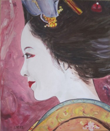 Peinture intitulée "geisha" par Olivier Laplace, Œuvre d'art originale, Autre