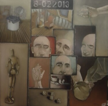 Картина под названием "the room" - Olivier Leclercq (oyans), Подлинное произведение искусства, Масло Установлен на Деревянна…