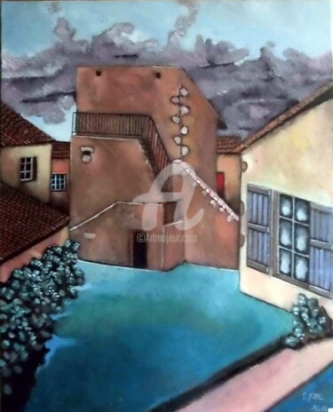 Painting titled "Charroux" by Olivier Leclercq (Oyans), Original Artwork