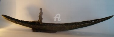 Sculpture intitulée "la barque" par Olivier Lecourtois, Œuvre d'art originale, Métaux