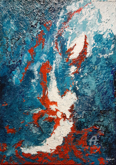 Peinture intitulée "Vitalité bleue" par Olivier Lepan, Œuvre d'art originale, Acrylique