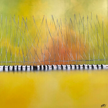 Peinture intitulée "Lumière d’été… (ESP…" par Olivier Messas, Œuvre d'art originale, Acrylique Monté sur Châssis en bois