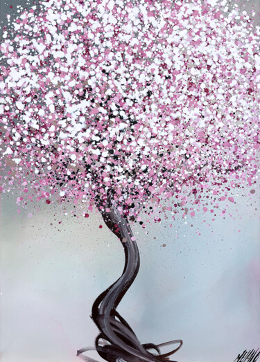 Painting titled "Le temps des Magnol…" by Olivier Messas, Original Artwork, Acrylic Mounted on Wood Stretcher frame
