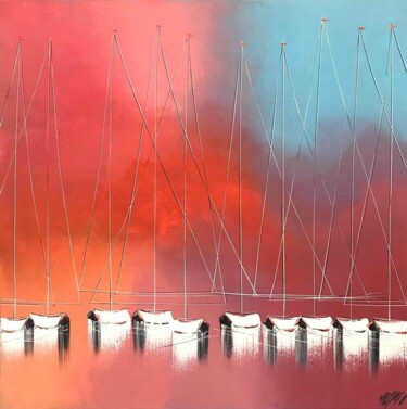 Peinture intitulée "Un soir d’été… (ESP…" par Olivier Messas, Œuvre d'art originale, Acrylique Monté sur Châssis en bois
