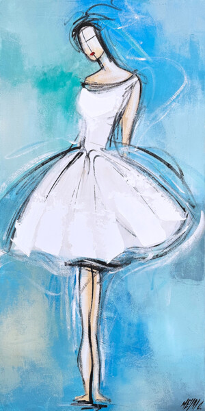 Pintura titulada "La ballerine... (EN…" por Olivier Messas, Obra de arte original, Acrílico Montado en Bastidor de camilla d…