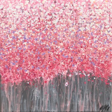 Painting titled "Sakura… (Souvenirs…" by Olivier Messas, Original Artwork, Acrylic Mounted on Wood Stretcher frame