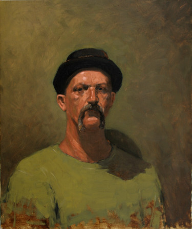 Painting titled "didier" by Olivier Payeur, Original Artwork, Oil