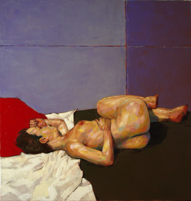 Pintura intitulada "aurelie" por Olivier Payeur, Obras de arte originais, Óleo