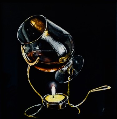 Рисунок под названием "Cognac, lumière cui…" - Olivier Pringal, Подлинное произведение искусства, Пастель