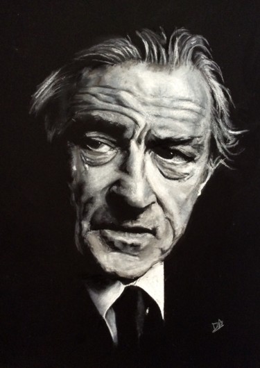 Drawing titled "Robert De Niro" by Olivier Pringal, Original Artwork, Pastel