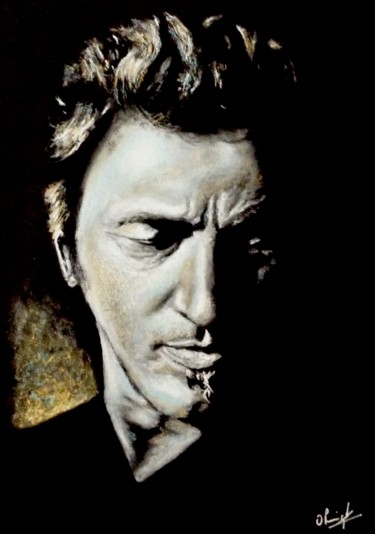 Dessin intitulée "Bruce Springsteen -…" par Olivier Pringal, Œuvre d'art originale, Pastel