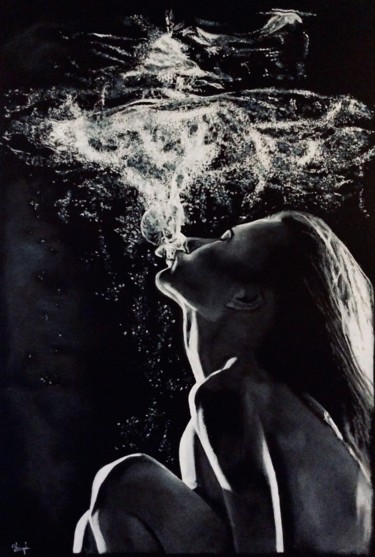 "APNEE" başlıklı Resim Olivier Pringal tarafından, Orijinal sanat, Tebeşir