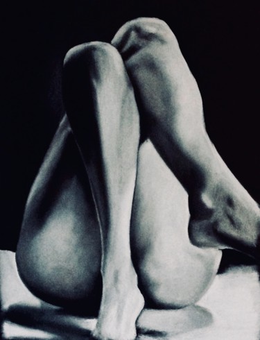 Drawing titled "LEGS" by Olivier Pringal, Original Artwork, Chalk