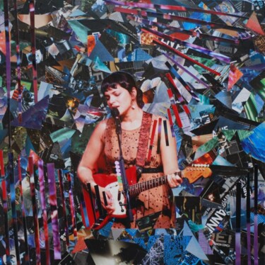 Collages intitulée "Norah Jones" par Olivier Rasquin, Œuvre d'art originale, Découpages