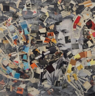 Collages intitulée "Georges Brassens" par Olivier Rasquin, Œuvre d'art originale, Découpages