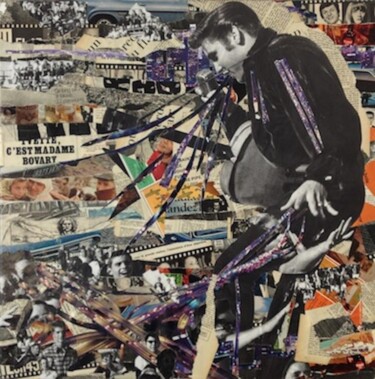 Collages intitulée "Elvis Presley" par Olivier Rasquin, Œuvre d'art originale, Découpages
