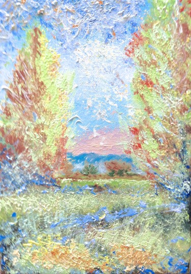 Peinture intitulée "Petit paysage d'été" par Olivier Rilliet, Œuvre d'art originale