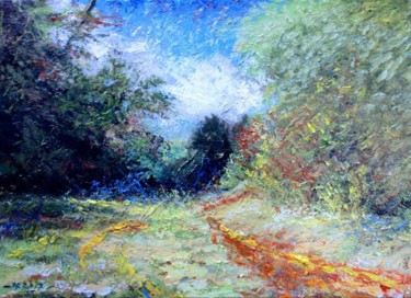 Painting titled "Le Chemin des Légen…" by Olivier Rilliet, Original Artwork