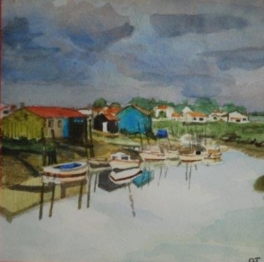 Painting titled "Ile d' Oléron" by Olivier Thomasson-Narbonne, Original Artwork, Watercolor