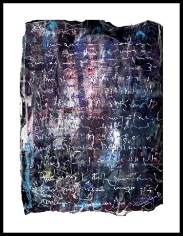 Collages intitulée "Rosetta stone" par Tullasky, Œuvre d'art originale, Autre