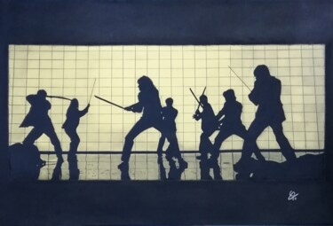 图画 标题为“Kill Bill” 由Olivier Valèry, 原创艺术品, 粉彩