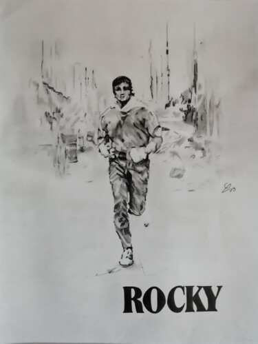 Dessin intitulée "Rocky" par Olivier Valèry, Œuvre d'art originale, Pastel