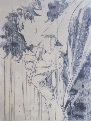 Desenho intitulada "Spike de Cowboy Beb…" por Olivier Valèry, Obras de arte originais, Lápis