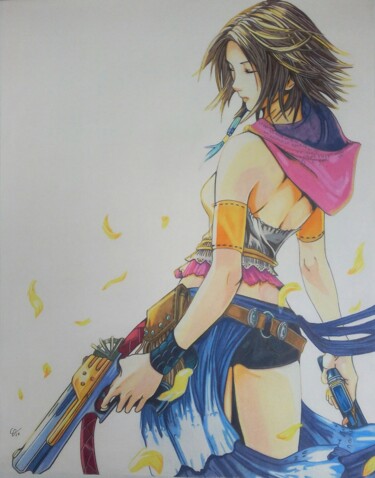 图画 标题为“Final Fantasy” 由Olivier Valèry, 原创艺术品, 铅笔