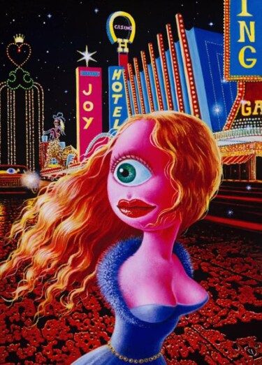 Peinture intitulée "Las Vegas" par Olivier Zappelli (oz), Œuvre d'art originale