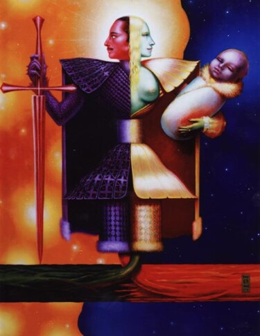 Peinture intitulée "Monsieur et madame…" par Olivier Zappelli (oz), Œuvre d'art originale