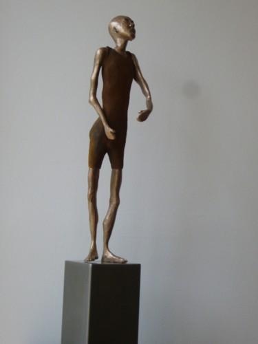 Sculpture titled "OsCar " rouille", b…" by Olivier Chalmin, Original Artwork, Metals