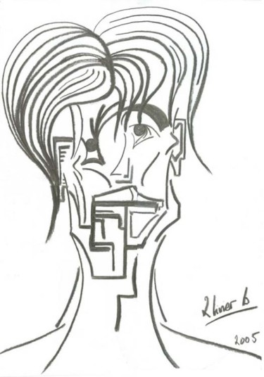 Drawing titled "L'EXILE II" by Oliverb, Original Artwork, Other