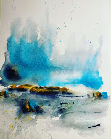 Peinture intitulée "Île du frioul" par Olivier Bonnifait, Œuvre d'art originale, Aquarelle