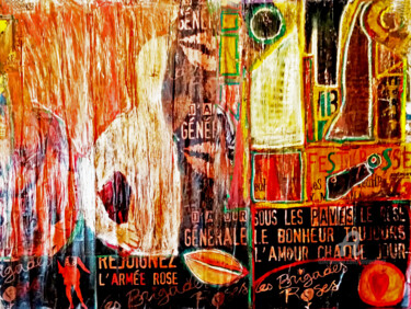 绘画 标题为“Peinture sur affiche” 由Olivier Dayot, 原创艺术品, 丙烯