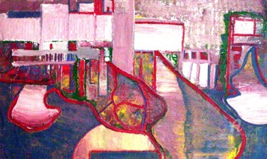 Peinture intitulée "Regard sur ville" par Olivier Dayot, Œuvre d'art originale, Acrylique