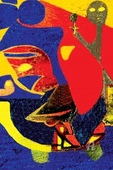 Peinture intitulée "Paysage rouge" par Olivier Dayot, Œuvre d'art originale, Huile