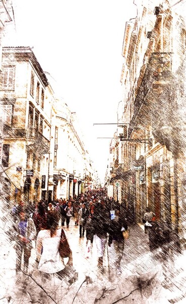 Φωτογραφία με τίτλο "Rue de Bordeaux 9" από Olivier Dayot, Αυθεντικά έργα τέχνης, Ψηφιακή φωτογραφία