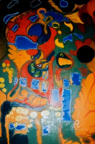 Malerei mit dem Titel "Huile sur toile 1" von Olivier Dayot, Original-Kunstwerk, Öl