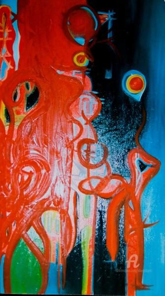 Pittura intitolato "Huile sur toile 2" da Olivier Dayot, Opera d'arte originale, Olio