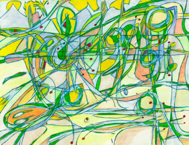 Desenho intitulada "Assis sur la Plage 3" por Olivier Dayot, Obras de arte originais, Canetac de aerossol