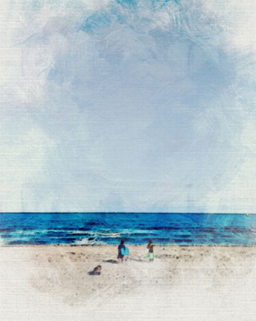 Photographie intitulée "Bord de plage 14" par Olivier Dayot, Œuvre d'art originale, Photographie manipulée