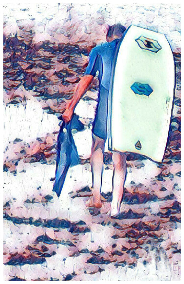 Photographie intitulée "Bord de plage 20" par Olivier Dayot, Œuvre d'art originale, Photographie manipulée