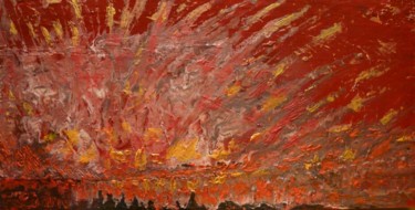 Painting titled "Volcanique" by Olivier Rémond, Original Artwork, Other