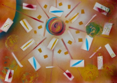Peinture intitulée "Rêves de vitrail 3" par Olivier Rémond, Œuvre d'art originale, Bombe aérosol